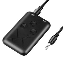 محول جهاز إرسال واستقبال صوتي 2 في 1 يعمل بالبلوتوث ومزود بمنفذ USB أسود