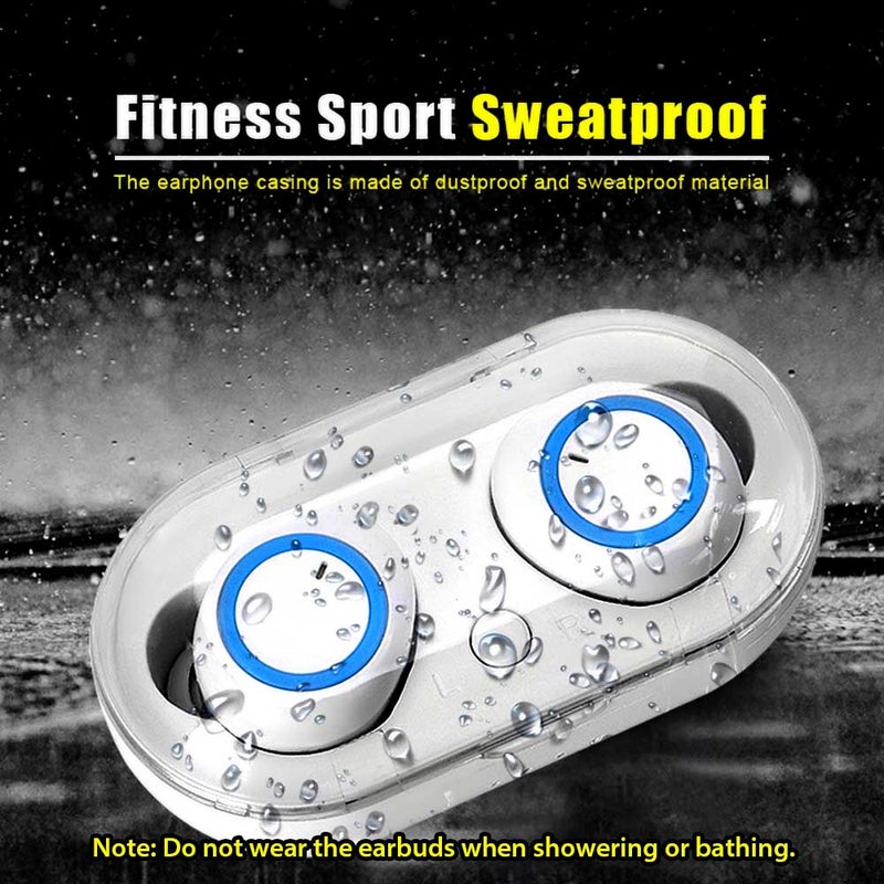 Generic - TWS Stereo Bluetooth In-Ear Headphones White - Image 1