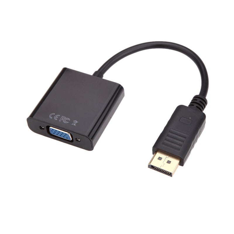 Generic Display Port Male To VGA Female Converter Adapter Cable Black  - Image 1