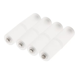Pack of 4 AAA to AA Size Battery Converter Adapter White - v1601481600/N40672028A_1