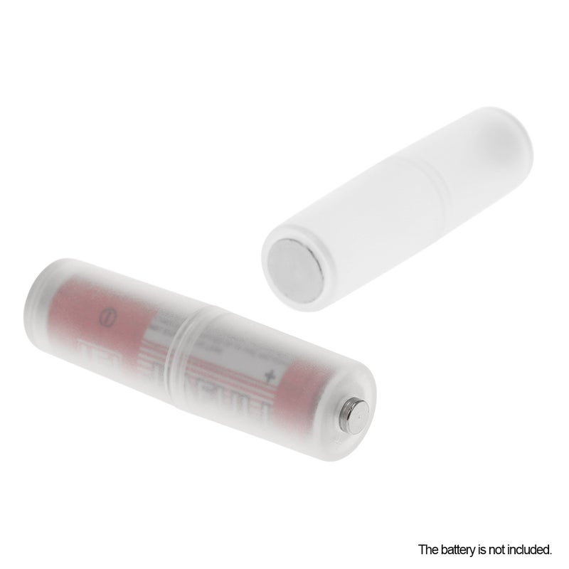 Pack of 4 AAA to AA Size Battery Converter Adapter White