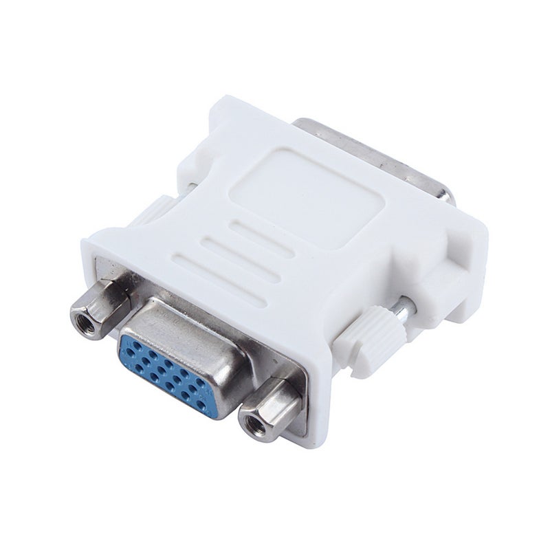 ماركة غير محددة محول فيديو من DVI ذكر إلى VGA أنثى أبيض  - Image 1