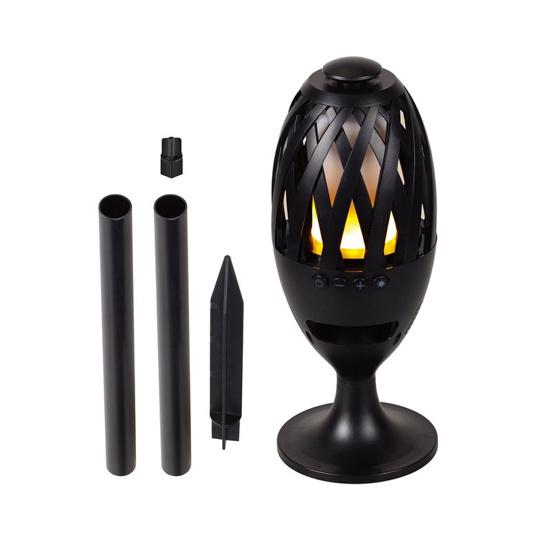 2-In-1 LED Flame Bluetooth Speaker Black - Image 1