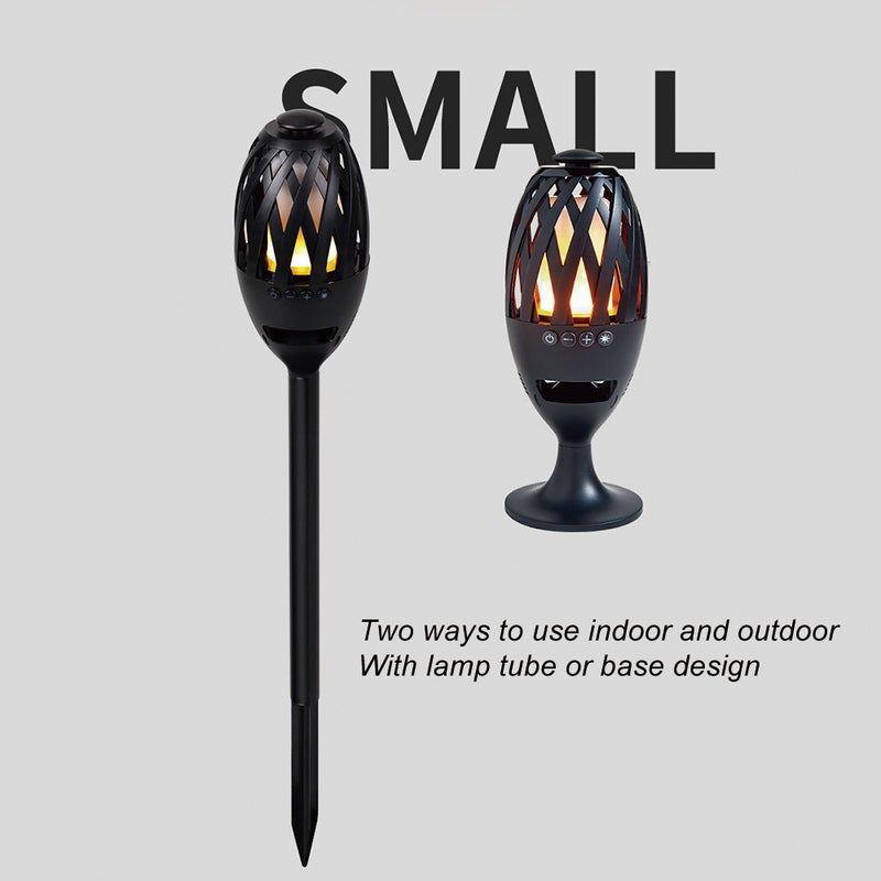 2-In-1 LED Flame Bluetooth Speaker Black - Image 4