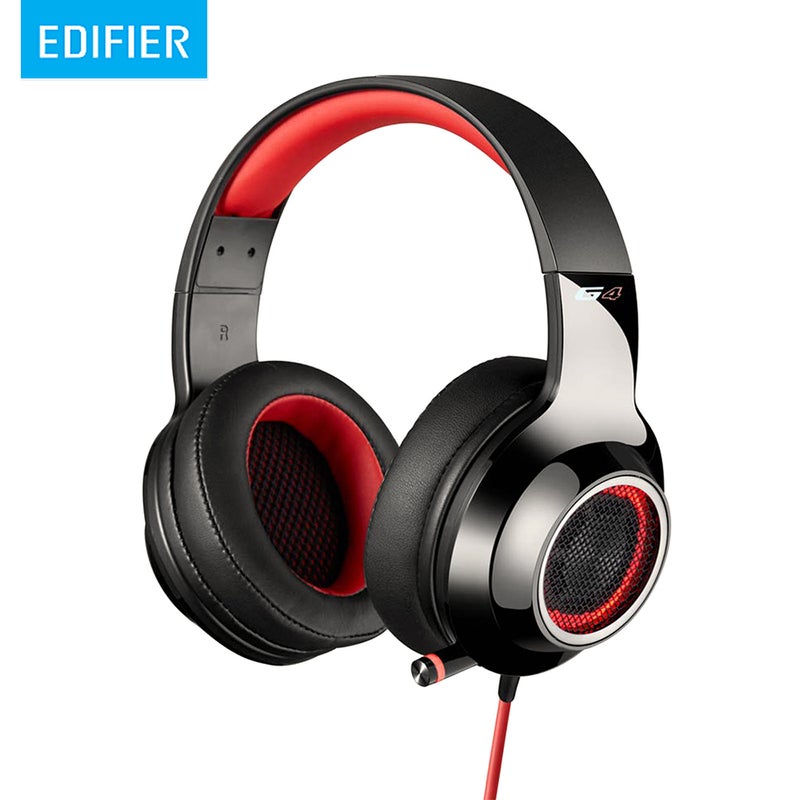 اديفير سماعة رأس للألعاب  بصوت ستيريو 7.1 وإضاءة فائقة أحمر وأسود - Image 1