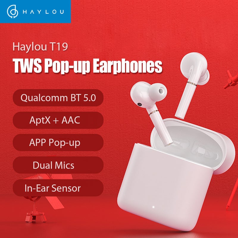 Haylou TWS Bluetooth Waterproof In-Ear Earphones White - Image 2