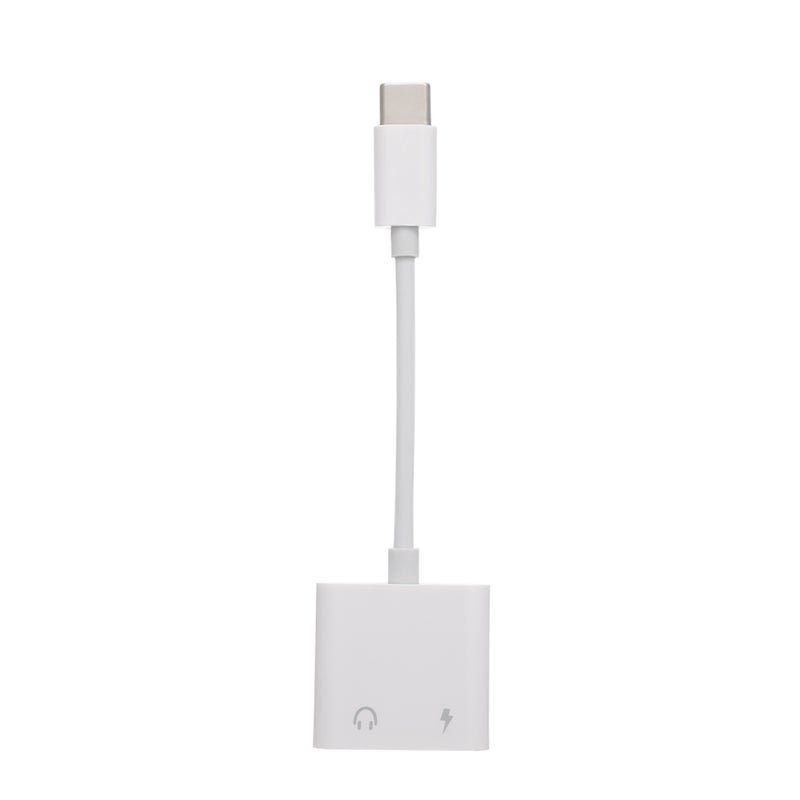 Generic Type C Audio Headset Adapter USB Power Charging Port White  - Image 3