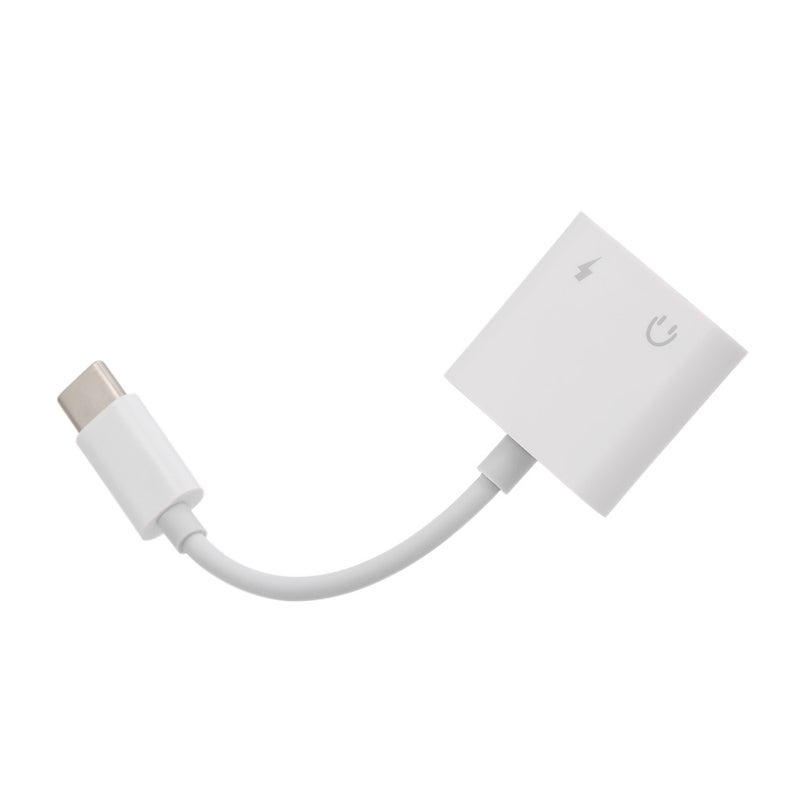 Type C Audio Headset Adapter USB Power Charging Port White - v1601481680/N40672010A_6