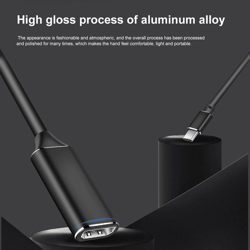 USB Type-C HD Video Converter Cable Adapter Black - Image 3