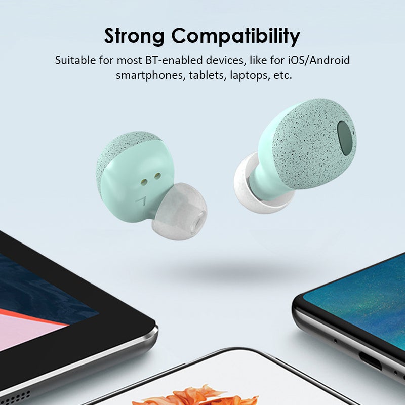 Generic - TWS Wireless Portable Binaural Earbuds With Charge Box Green - Image 1