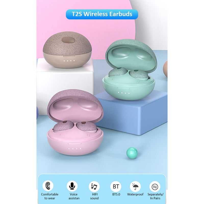 Generic - TWS Wireless Portable Binaural Earbuds With Charge Box Green - Image 1