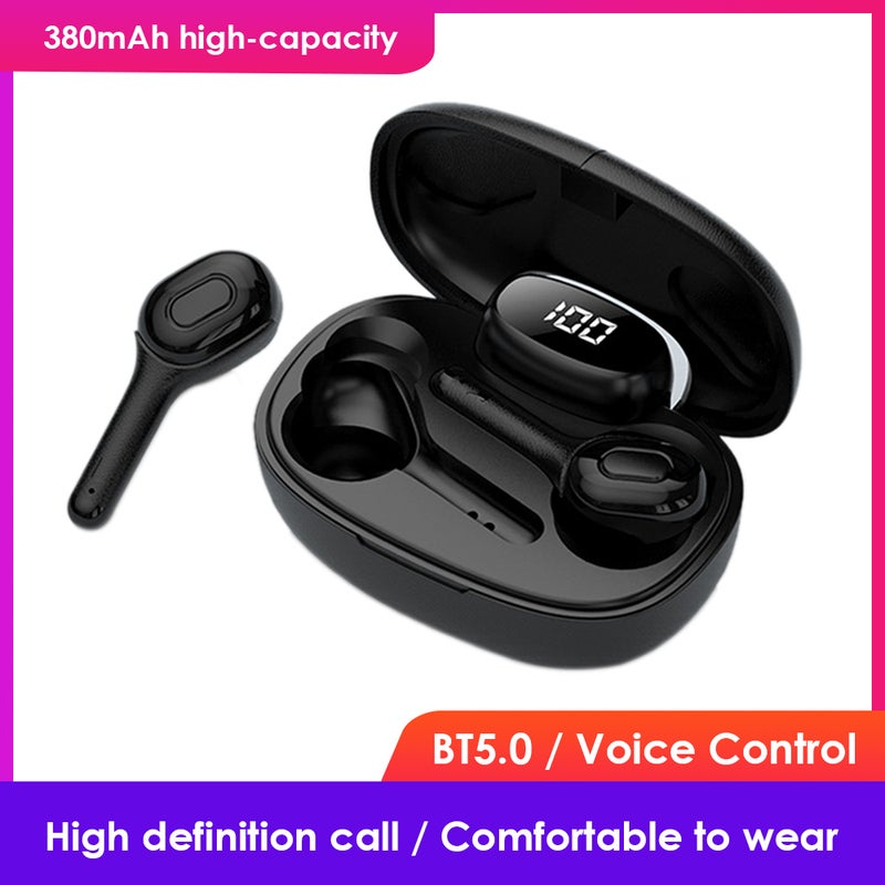 Generic - TWS Wireless Earbuds Mini In-Ear Stereo Bluetooth Earphone Black - Image 1
