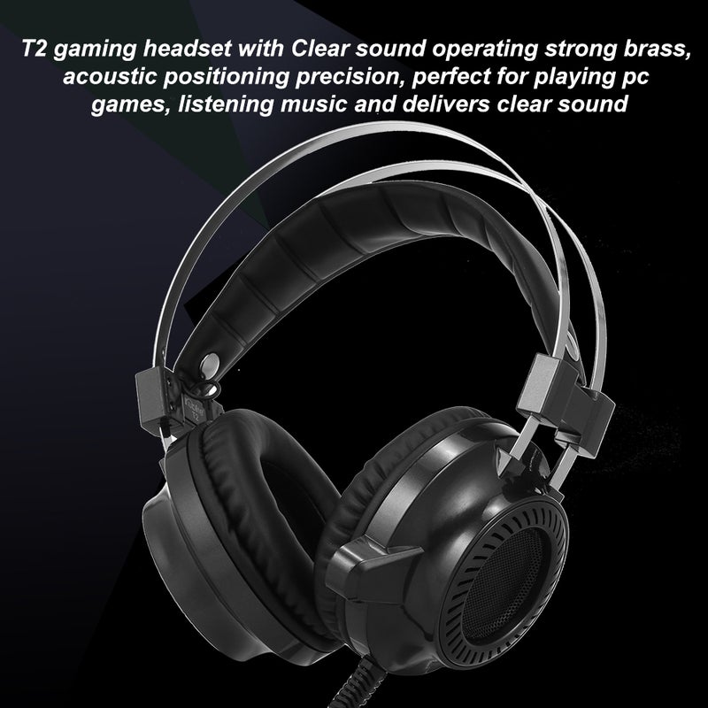 T2 Stereo Bass Wired Over-Ear Gaming Headphone With Mic LED Light For PS4/PS5/XOne/XSeries/NSwitch/PC - v1601481697/N40669291A_6