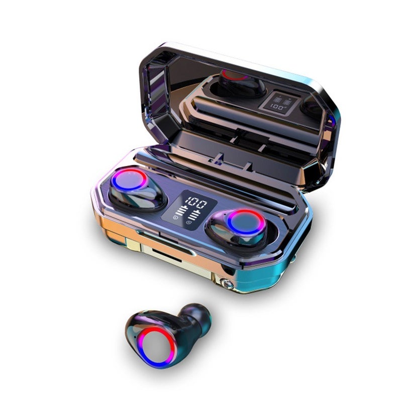 Generic - TWS Wireless Mini Smart Digital Display Bluetooth Earphones Black - Image 1