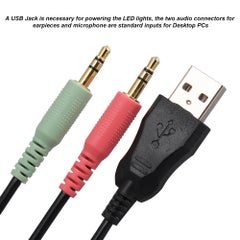 Kubite T2 Stereo Bass Wired Over-Ear Gaming Headphone With Mic LED Light For PS4/PS5/XOne/XSeries/NSwitch/PC  - Image 5