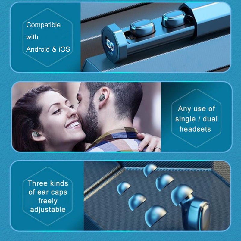 Generic - TWS Wireless Waterproof Sport Earbuds With Voice Assistant Black - Image 1
