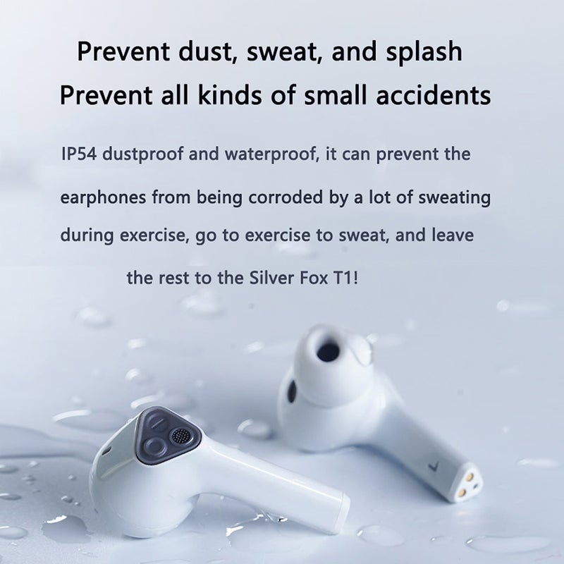 Generic - TWS Wireless Stereo Waterproof Bluetooth Earbuds White - Image 1