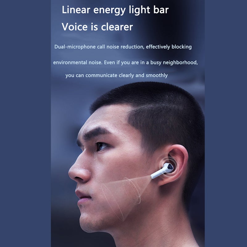 Generic - TWS Wireless Stereo Waterproof Bluetooth Earbuds White - Image 1