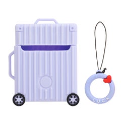 Earphone Case For AirPods With Finger Ring Strap Purple
