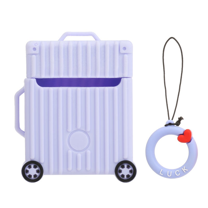 Generic - Earphone Case For AirPods With Finger Ring Strap Purple - Image 1