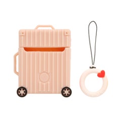 Generic Earphone Case For AirPods With Finger Ring Strap Pink  - Image 1
