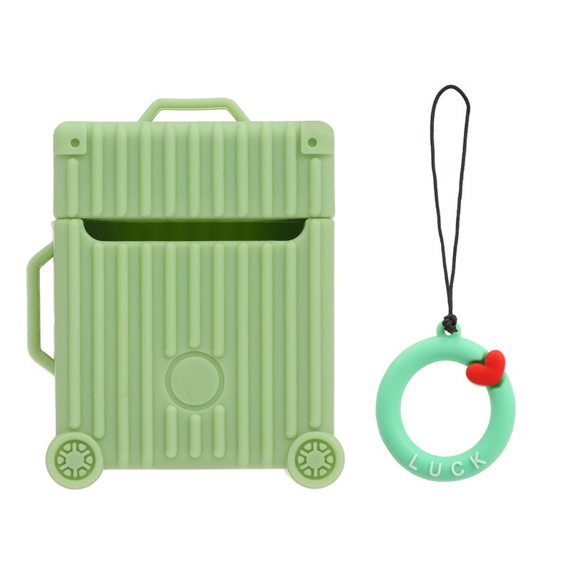 Generic - Earphone Case For AirPods With Finger Ring Strap Green - Image 1