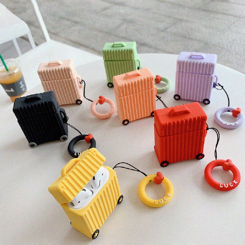Generic - Earphone Case For AirPods With Finger Ring Strap Green - Image 1