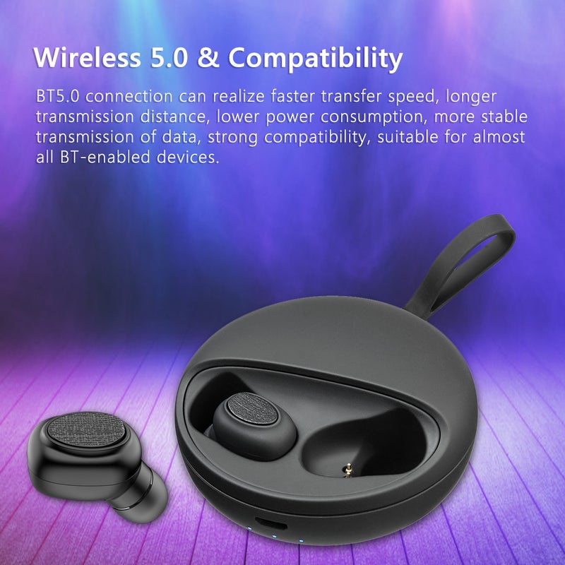 Generic - TWS-Wireless HD Mini Hands-Free Bluetooth Earphones Black - Image 1