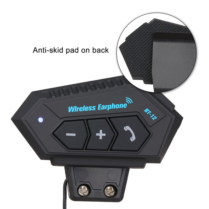 Wireless Helmet Bluetooth Microphone Black - Image 2