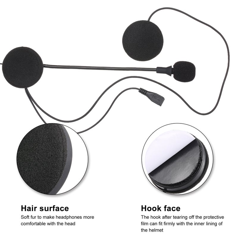 Wireless Helmet Bluetooth Microphone Black - Image 4