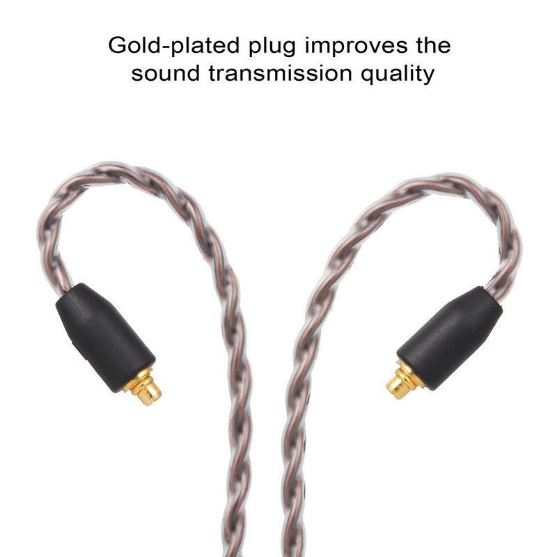 Connector Replacement Wired Earphones Detachable Cord Brown - Image 3