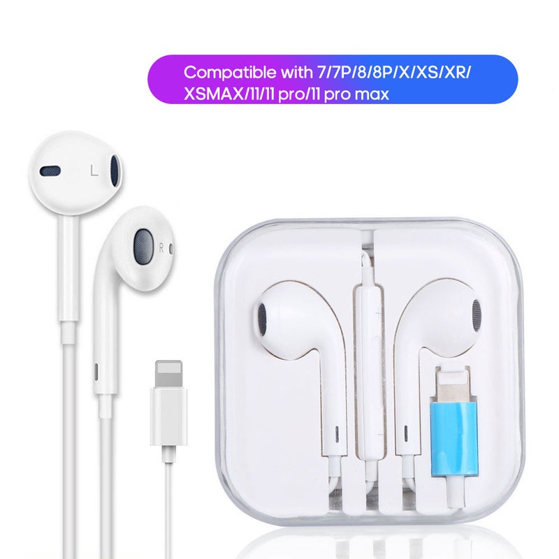 Wired Stereo Sports Bluetooth Earphones White  - Image 1