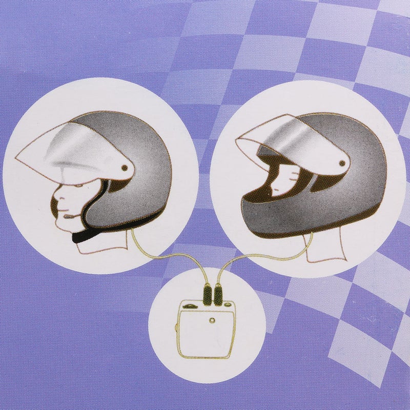 Motorcycle Helmet 2 Way Intercom Headphones With Mic Black