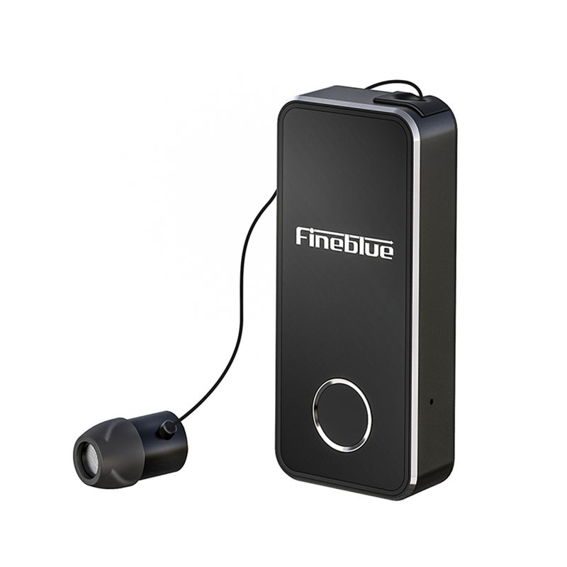 Fineblue - Wireless Bluetooth Wear Clip Earphone Black - Image 1