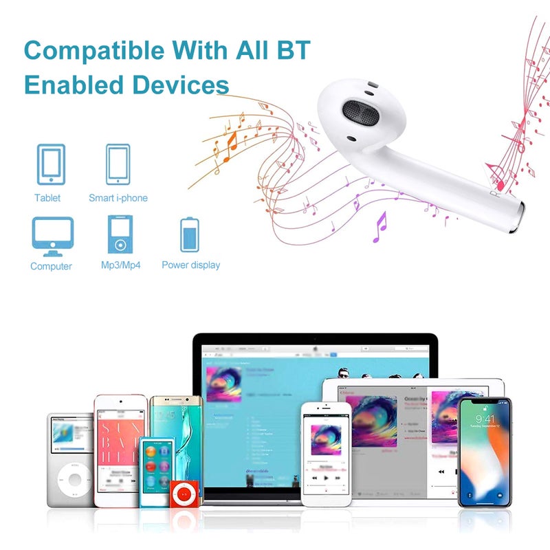 Generic - TWS-Wireless Sterio Sports Bluetooth Earphones White - Image 1