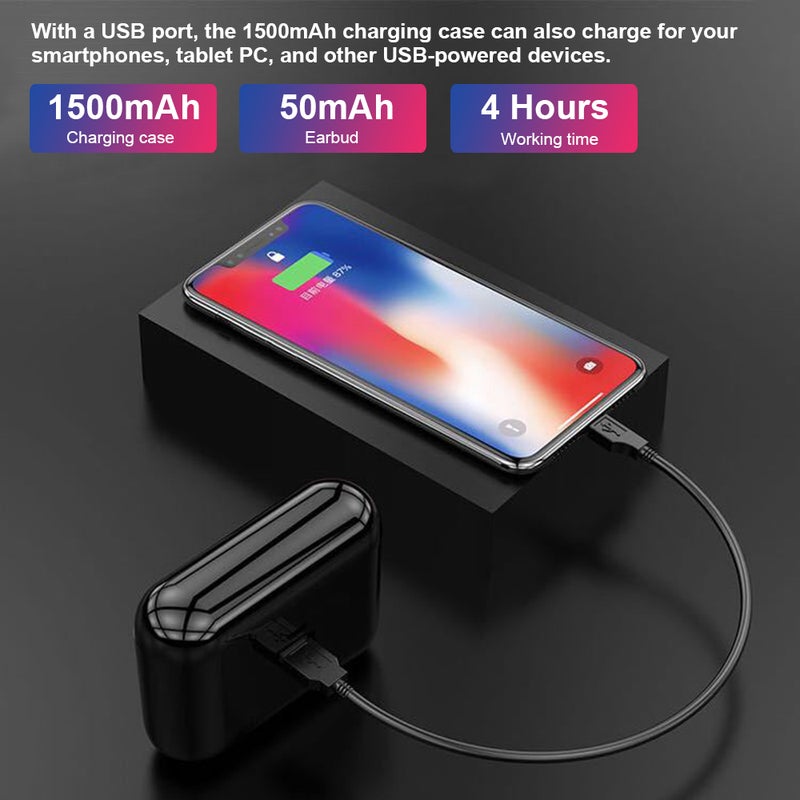 Generic - HBQ-Q32 In-Ear TWS Wireless Bluetooth Earbuds With Mic Black - Image 1