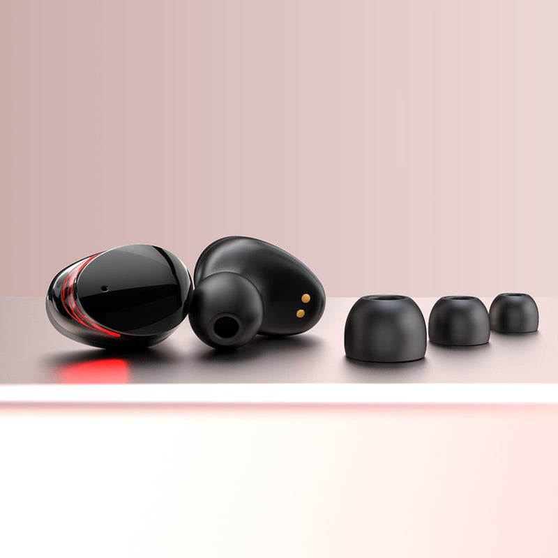 Generic - TWS T8 Waterproof Wireless Bluetooth Stereo Earbuds With Dual Mic Black - Image 1