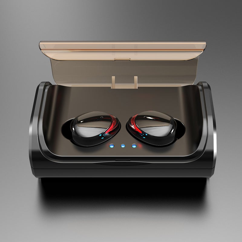 Generic - TWS T8 Waterproof Wireless Bluetooth Stereo Earbuds With Dual Mic Black - Image 1