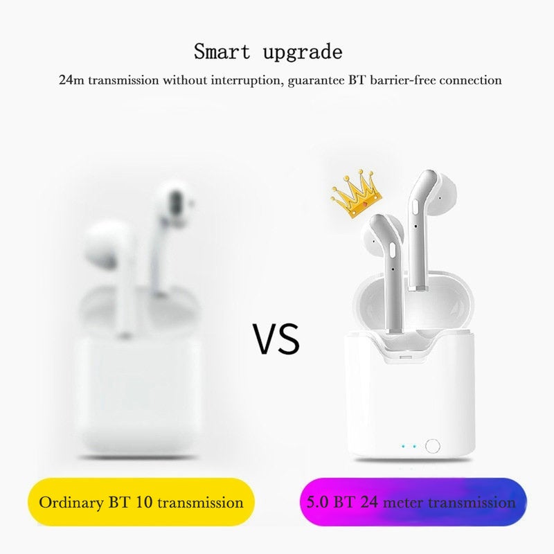 Generic - TWS Wireless Invisible Touch Bluetooth Headphones White - Image 1
