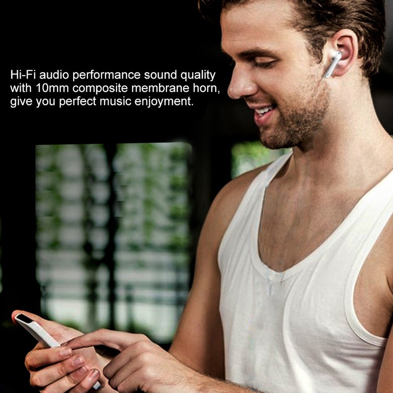 Generic - TWS Wireless 3D Stereo Bluetooth Earphones White - Image 1