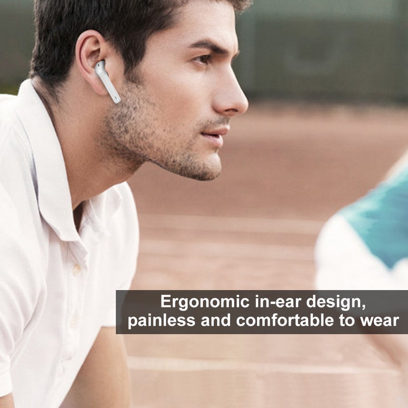 Generic - TWS Wireless 3D Stereo Bluetooth Earphones White - Image 1