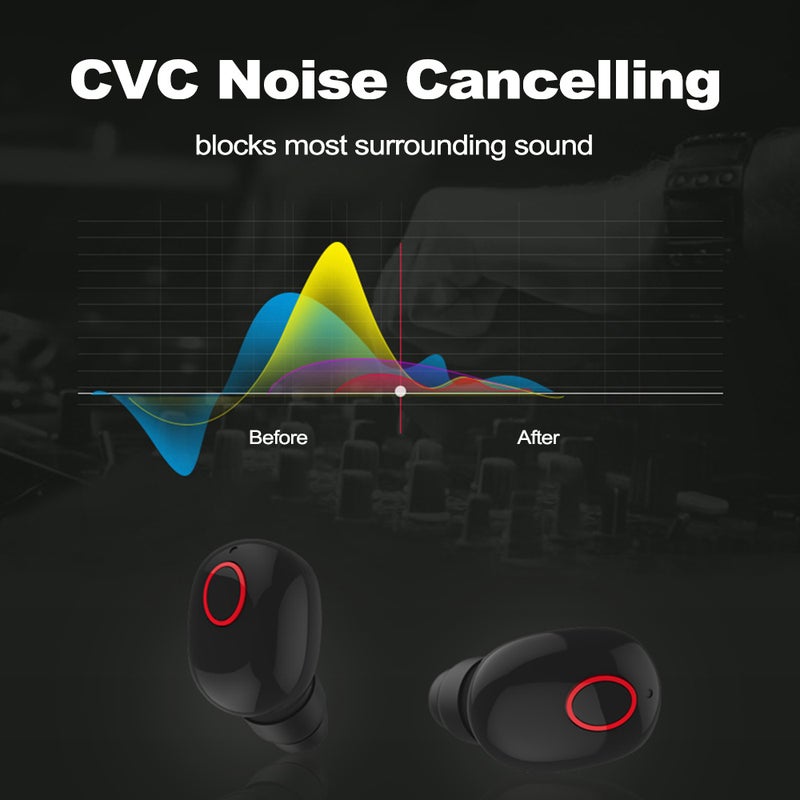 Generic - TWS In-Ear T13 Wireless Bluetooth Noise Cancelling Earbuds With Mic White - Image 1