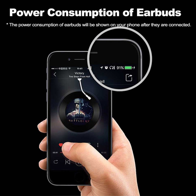 Generic - TWS In-Ear T13 Wireless Bluetooth Noise Cancelling Earbuds With Mic White - Image 1