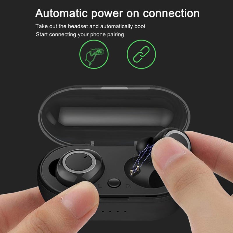 Generic - TWS In-Ear BTH-i30 Wireless Bluetooth Stereo Earbuds With Charging Case Black/Red - Image 1