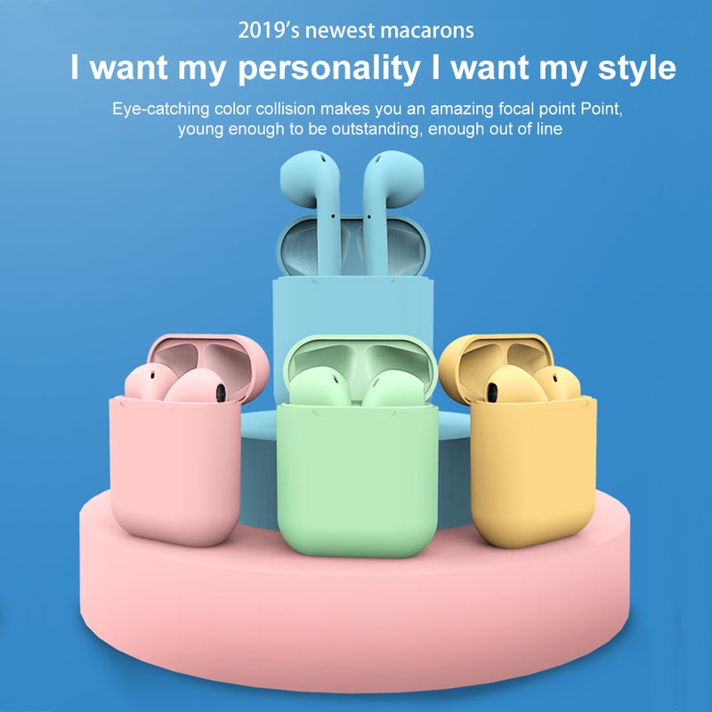 Generic - TWS Wireless Stereo HD Mini Smart Bluetooth Headphones Yellow - Image 1