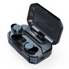 G02 TWS Wireless Bluetooth Stereo Earbuds With Mic and Charging Case Black