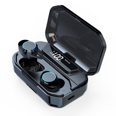 G02 TWS Wireless Bluetooth Stereo Earbuds With Mic and Charging Case Black