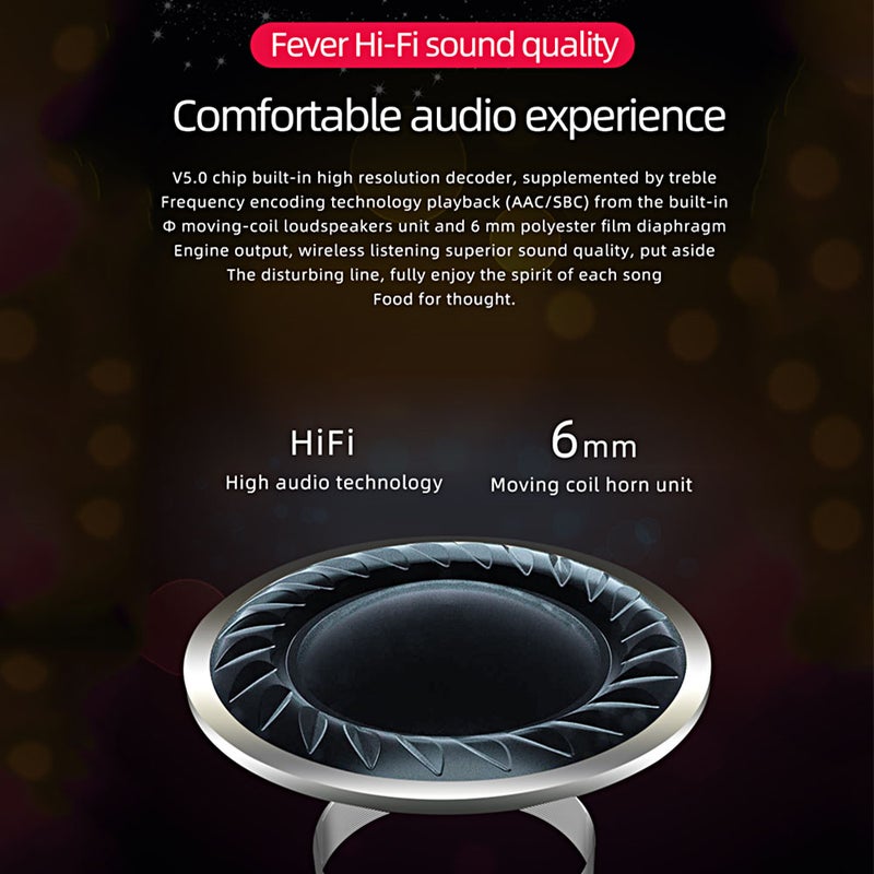 A6S In-Ear Mini TWS Wireless Bluetooth Earbuds With Mic Black - Image 3