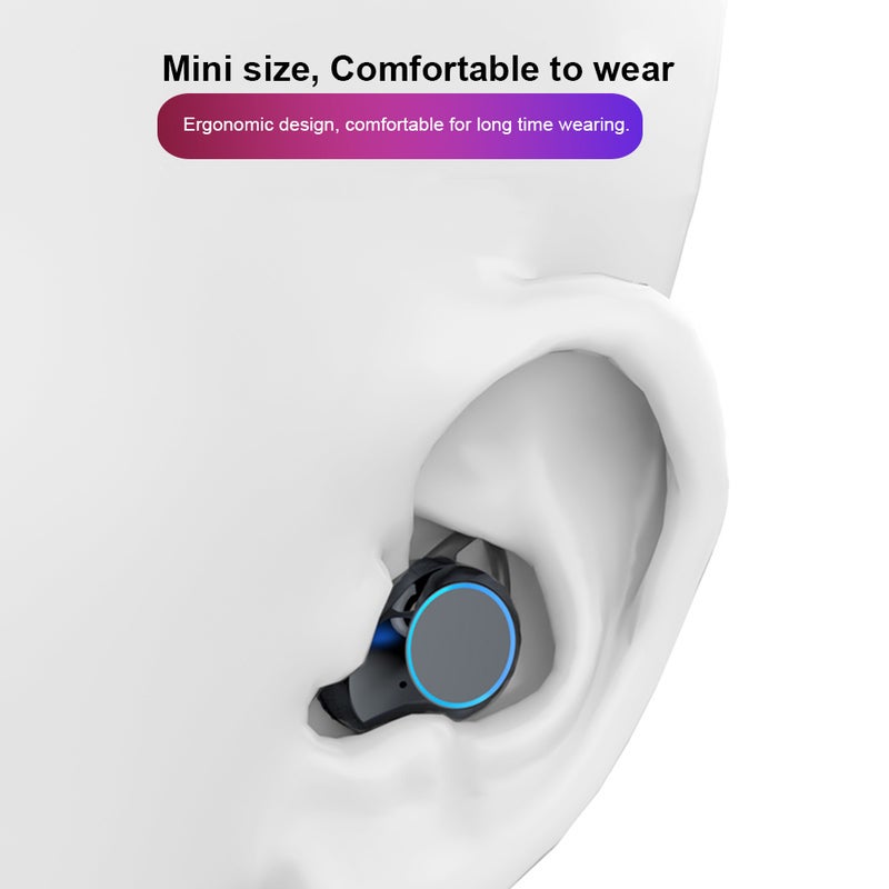 Generic - G02 TWS Wireless Bluetooth Stereo Earbuds With Mic and Charging Case Black - Image 1
