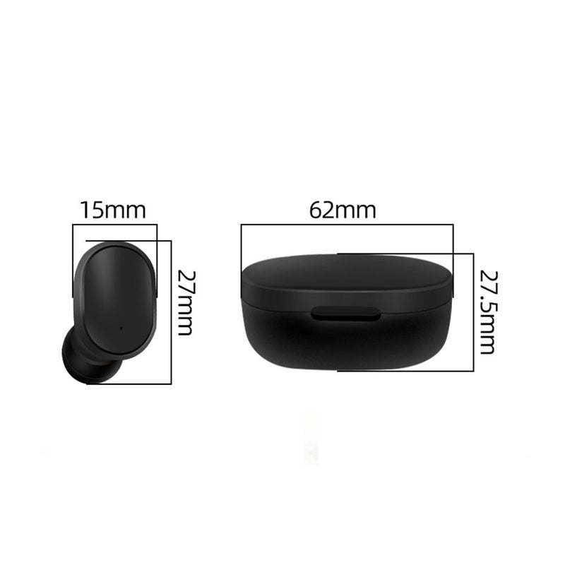 A6S In-Ear Mini TWS Wireless Bluetooth Earbuds With Mic Black - Image 4